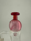 Paulson Pieces Telemagenta 24mm Bubble Cap in pink glass, designed for water pipes and bongs.