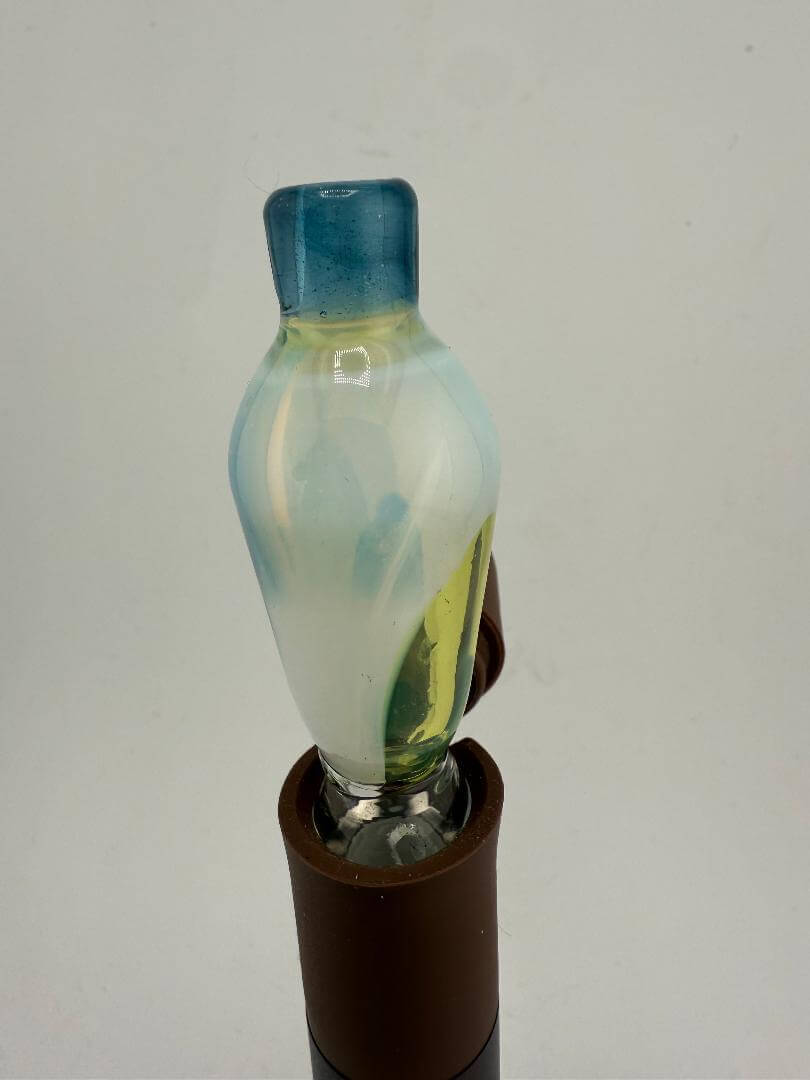 Handcrafted Paulson Pieces Water Paint Puffco Pivot Top featuring vibrant colors, enhancing Puffco Peak Pro functionality.