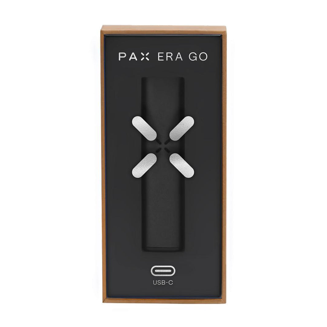 Pax Era Go vaporizer with USB-C charging in sleek packaging, designed for flavorful hits and convenience.