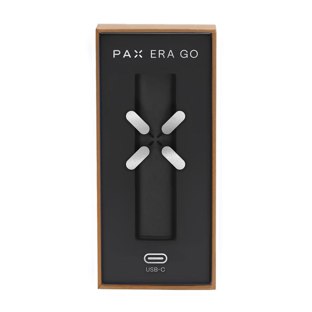Pax Era Go vaporizer with USB-C charging in sleek packaging, designed for flavorful hits and convenience.