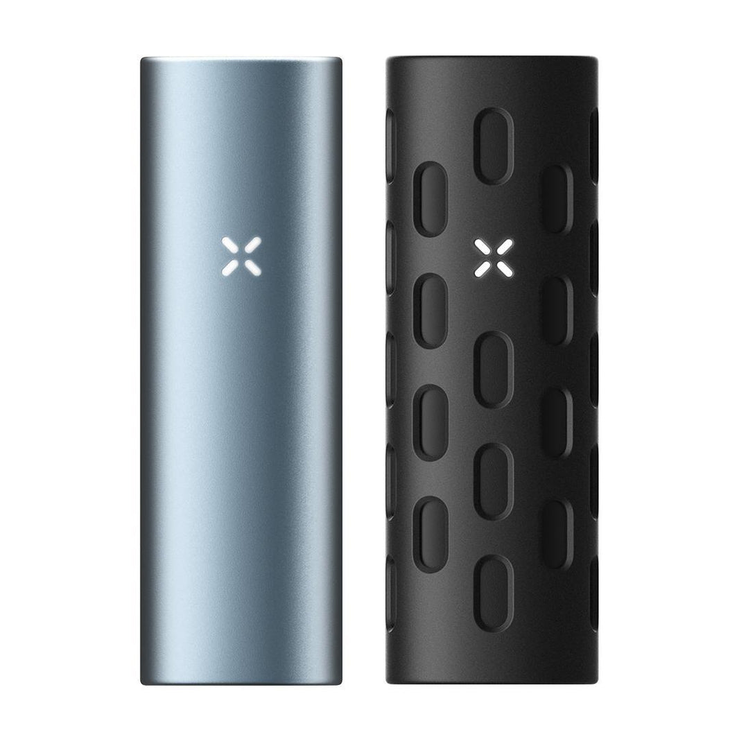 Pax Flow Bundle featuring the PAX Flow Device in Onyx and PAX Flow Grip Sleeve for optimal vaporization.