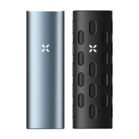 Pax Flow Bundle featuring the PAX Flow Device in Onyx and PAX Flow Grip Sleeve for optimal vaporization.