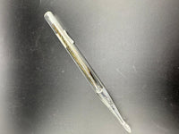 Peacock Feather Glass Dab Tool with clear tube showcasing real peacock feather inside for concentrate sessions