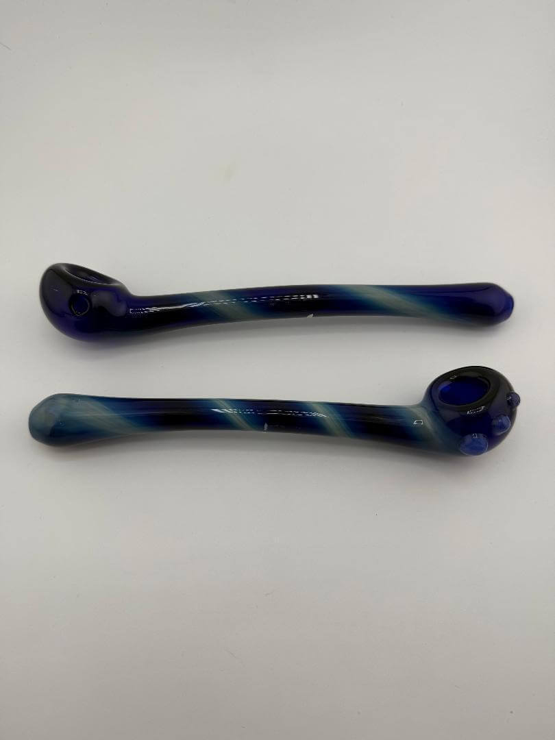 Phillip Glass Blue Gandalf Pipe - Handcrafted borosilicate glass pipes with elegant blue design.
