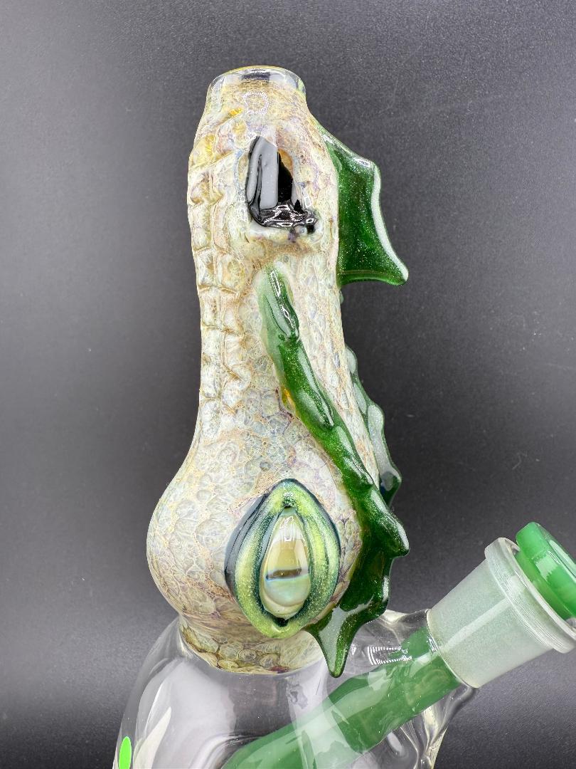 Phranq Glass Dragon Top / Clear Base Jammer – 10mm 45° features intricate dragon design and clear base.