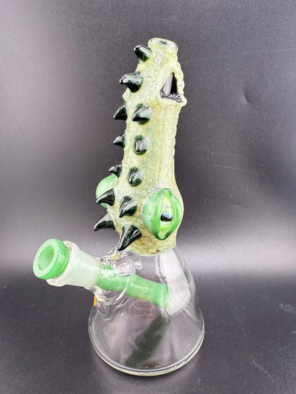 Phranq Glass Dragon Top / Clear Base Jammer – 10mm 45° with dragon mouthpiece and clear glass base.