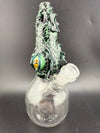 Phranq Glass Dragon Top / Clear Base Jammer – 10mm 45° with dragon-themed mouthpiece and clear base.