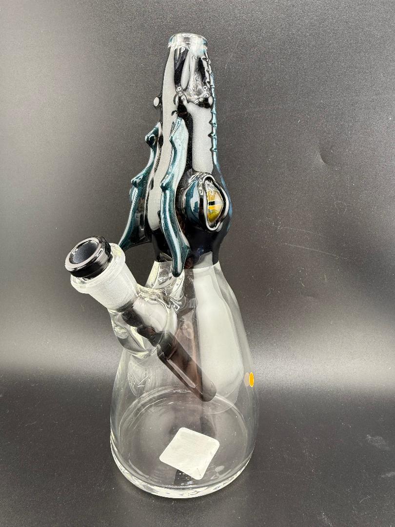 Phranq Glass Dragon Top / Clear Base Jammer – 10mm 45° with dragon design and clear base