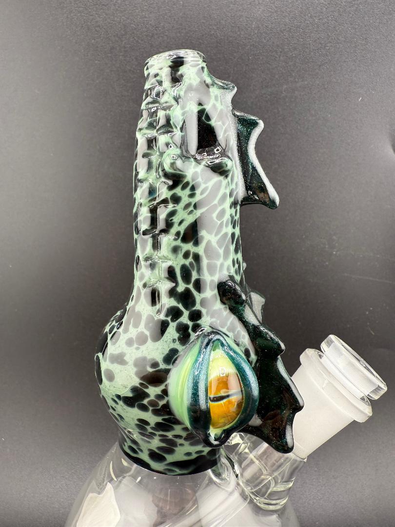 Phranq Glass Dragon Top / Clear Base Jammer – 10mm 45° with dragon-themed design and clear base.