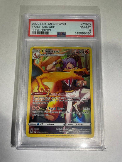 Pokémon TCG | 2022 Charizard TG03/TG30 | Lost Origin Trainer Gallery | PSA NM-MT 8 | Cert #145556150