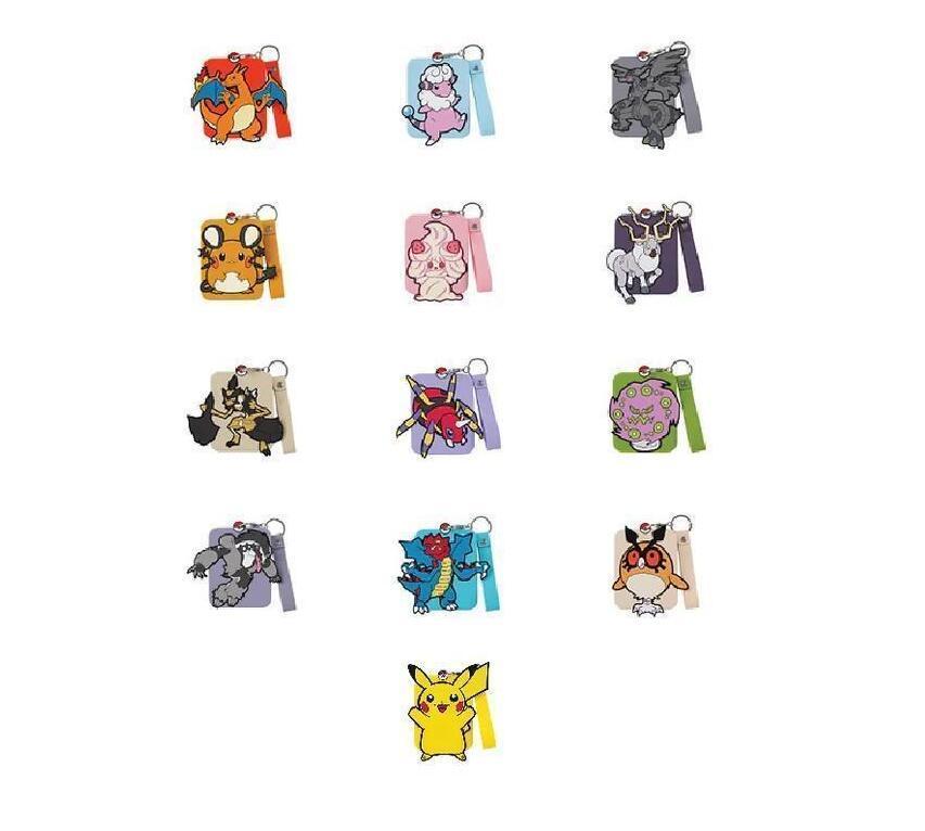 Pokémon TCG Simplified Chinese Brave Stars Card Display Keychain Blind Box collection featuring various Pokémon characters.
