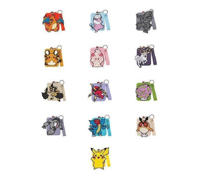 Pokémon TCG Simplified Chinese Brave Stars Card Display Keychain Blind Box collection featuring various Pokémon characters.