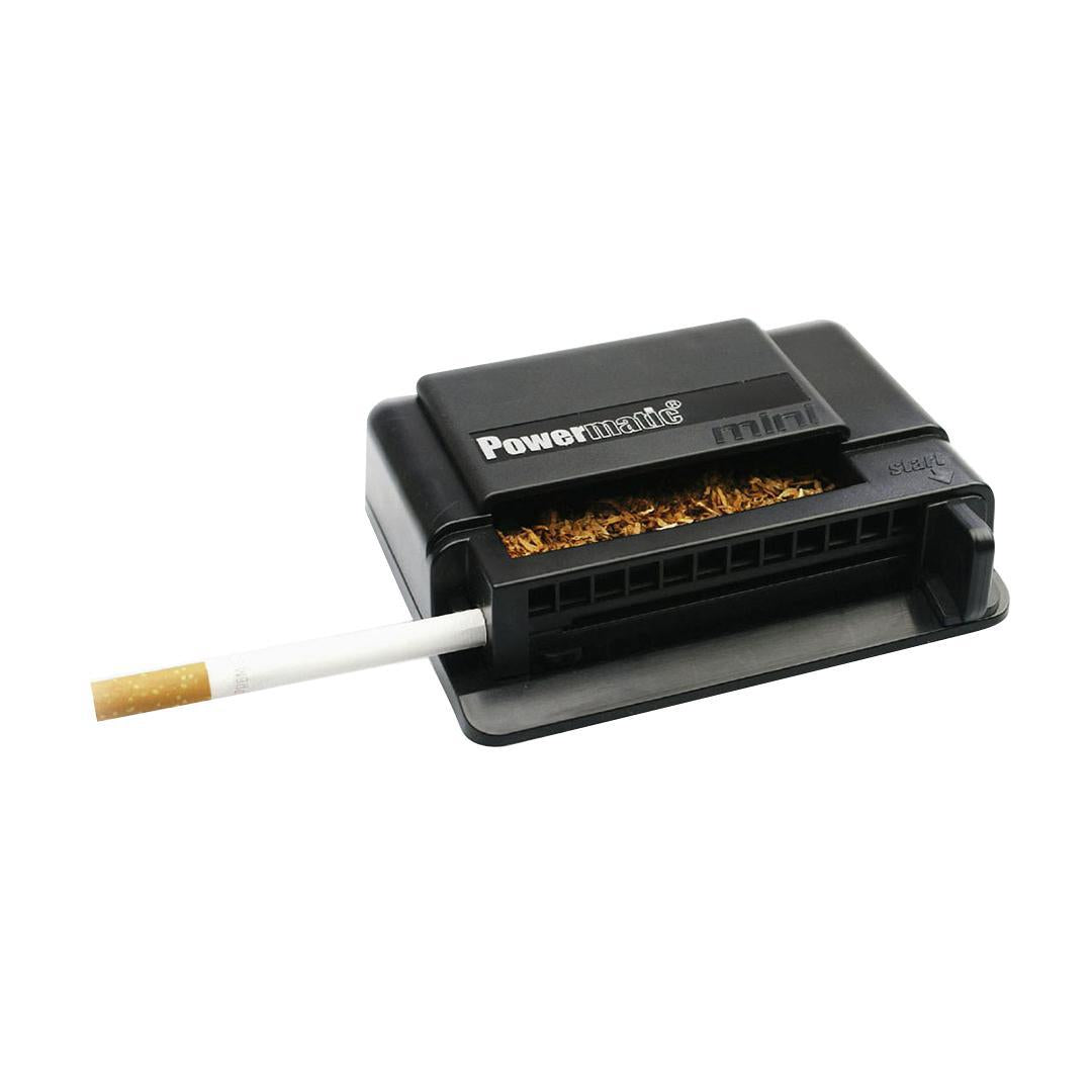 Powermatic Mini Cigarette Injector shown in a compact design, ready to create king size and 100mm cigarettes.