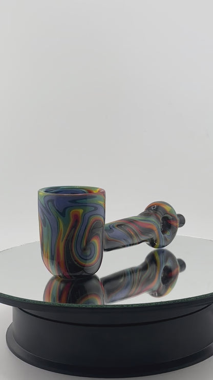 Paulson Pieces Puffco Proxy Glass Attachment - Rainbow Wig Wag Doughnut Hole