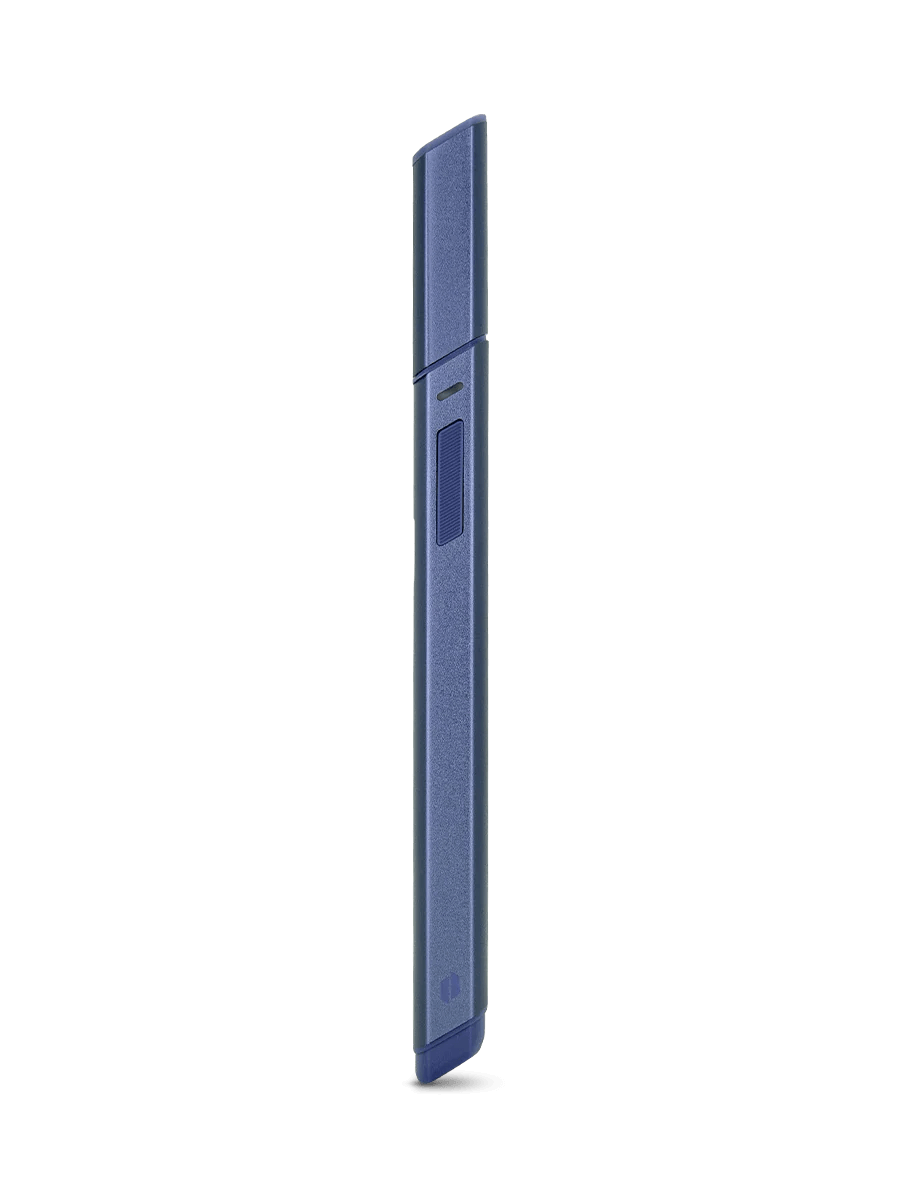Puffco Hot Knife heated loading tool in blue color, USB-C chargeable with ceramic tip for sticky extracts.