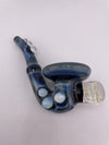 Pugsley Glass Dry Pipe - Fully Worked Sherlock w/ Mushroom Attachments & Color Accents