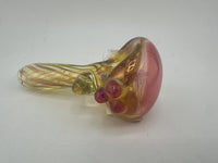 Pugsley Glass Dry Pipe - Fumed w/ Colored Accents