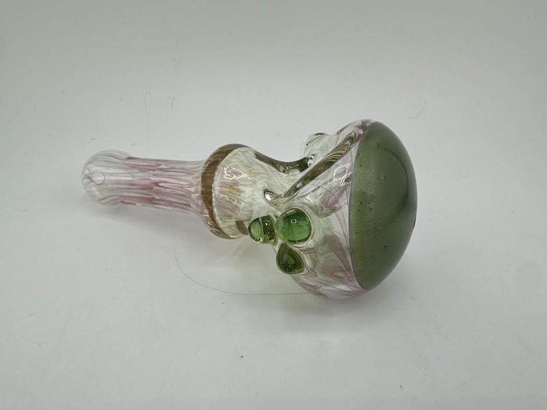Pugsley Glass Dry Pipe - Fumed w/ Colored Accents