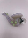 Pugsley Glass Dry Pipe - Fully Worked Sherlock w/ Mushroom Attachments & Color Accents
