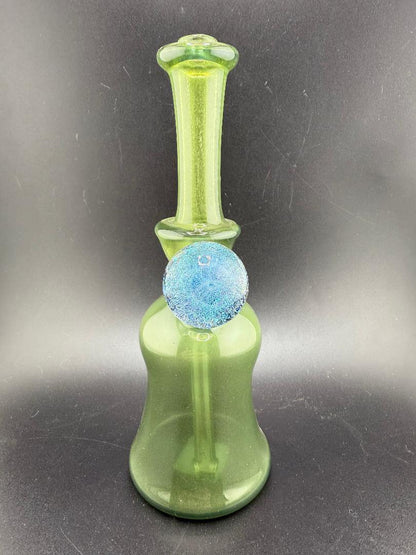 Pugsley Glass Green w/ Dichro Marble 10mm Rig