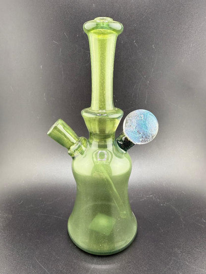Pugsley Glass Green w/ Dichro Marble 10mm Rig