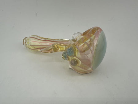 Pugsley Glass Hand Pipe - Fumed with Horn