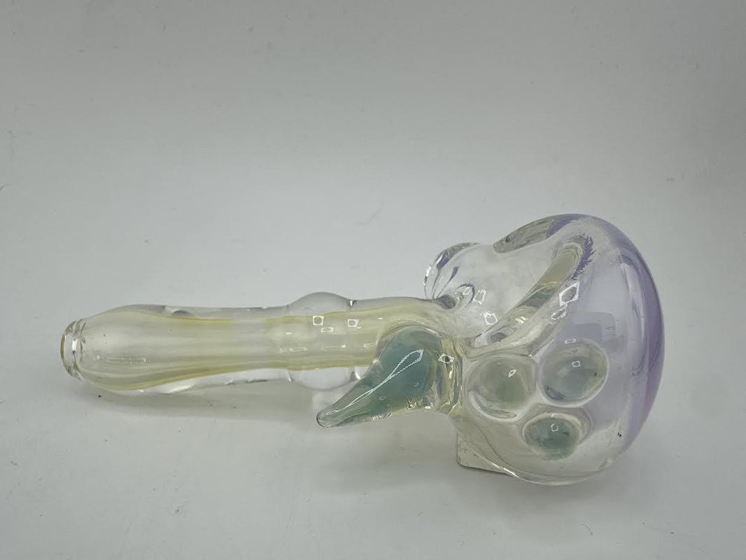 Pugsley Glass Hand Pipe - Fumed with Horn