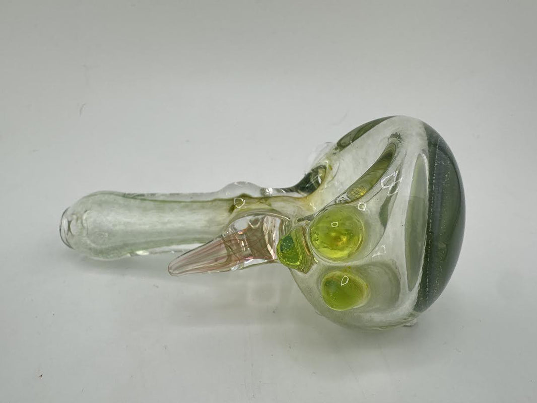 Pugsley Glass Hand Pipe - Fumed with Horn
