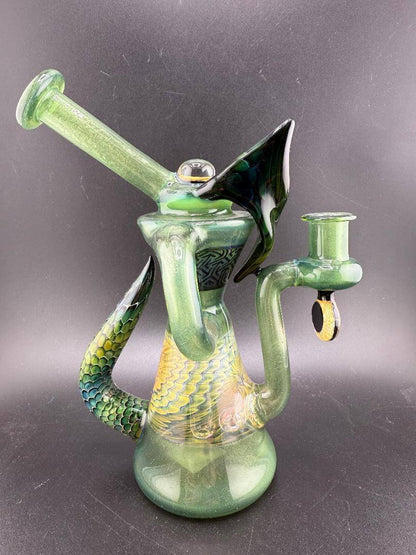 Pugsley Glass X Robert Mosher Glass Dragon Recycler 10mm 90°