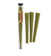 RAW Pressed Bud Wraps in a tube with three wraps, showcasing all-natural hemp for a clean smoking experience.