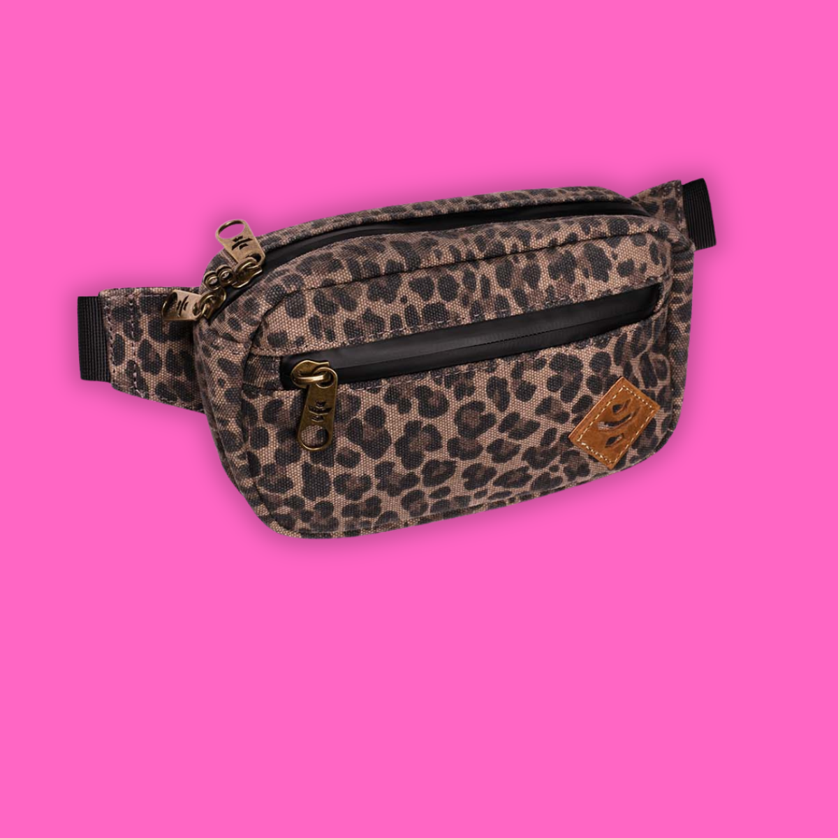 Reverly | Smell Proof Crossbody Bag featuring a stylish leopard print design.