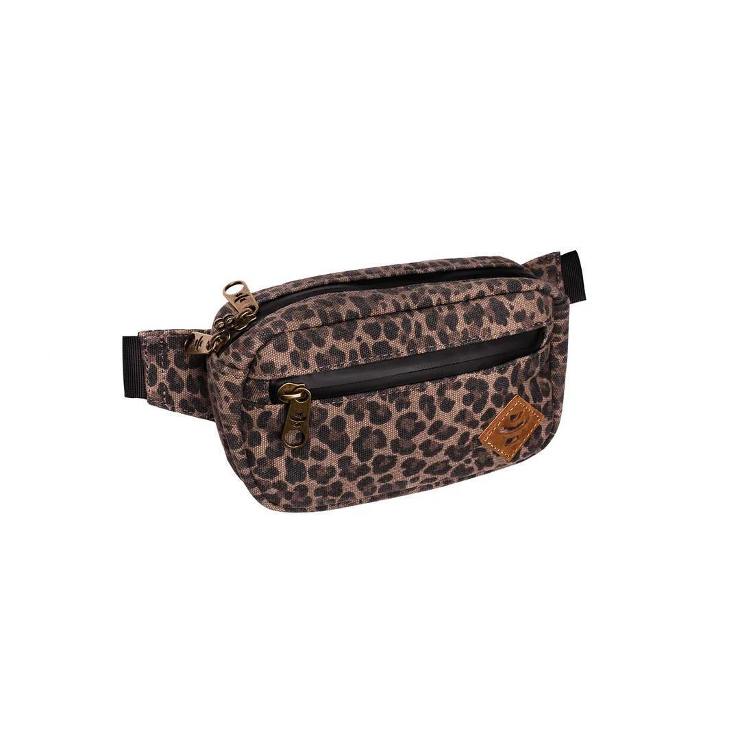 Reverly | Smell Proof Crossbody Bag in leopard print design with multiple compartments for organization