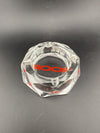 ROOR Ashtray - Crystal Cut, high-quality crystal glass ashtray with precision-cut design and ROOR logo.