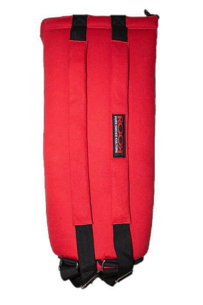 ROOR Glass Small 20" Bag in red, compact carrying case with straps for travel and protection of glass tubes.