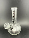 Round Glass Small Flower Tubes Slide Grommet Fitting with classic design and clear borosilicate glass.