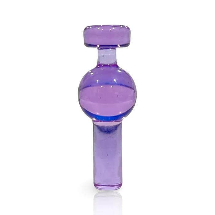 Ruby Pearl Co Color Tower Marble Plug in vibrant purple color with precision-crafted design for enhanced vapor retention.