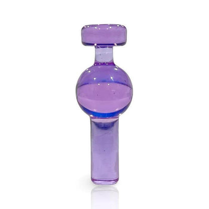 Ruby Pearl Co Color Tower Marble Plug in vibrant purple color with precision-crafted design for enhanced vapor retention.