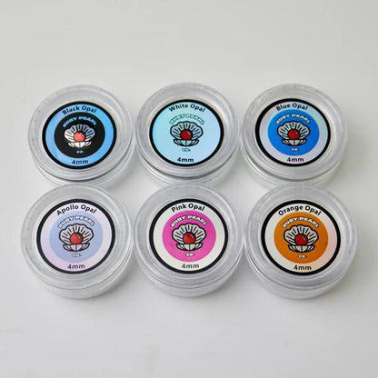 Ruby Pearl Co Terp Pearls - Opal 5mm display featuring various opal colors in 4mm containers.