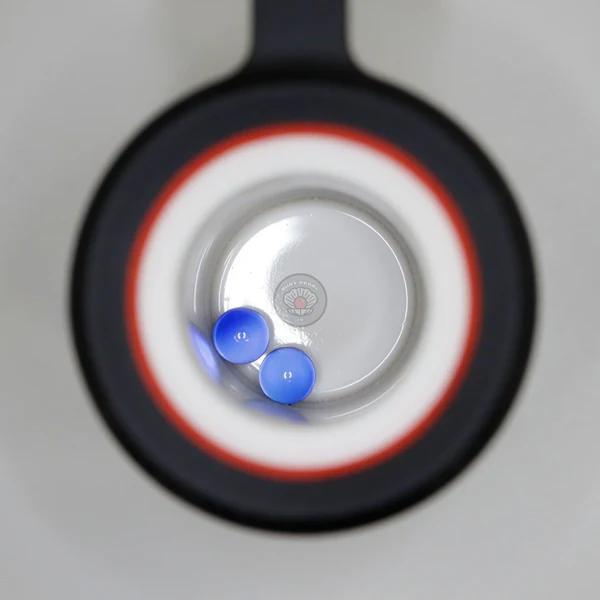 Ruby Pearl Co Terp Pearls – Ruby & Sapphire 4mm AAA Lab-Grown Gemstones (2-Pack) in a rig view.