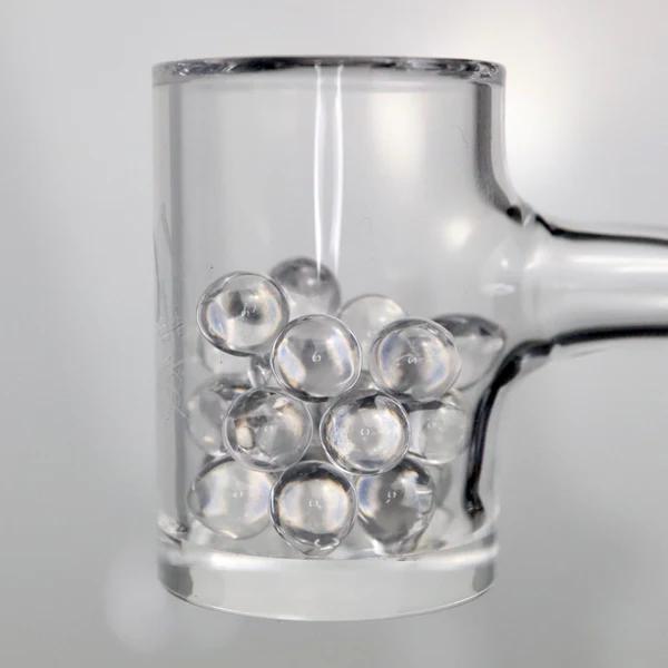 Ruby Pearl Co Terp Pearls – Ruby & Sapphire 6mm AAA Lab-Grown Gemstones (2-Pack) in a quartz banger.