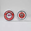 Ruby Pearl Co Terp Pearls – Ruby & Sapphire 4mm AAA Lab-Grown Gemstones (2-Pack) packaging with red design.