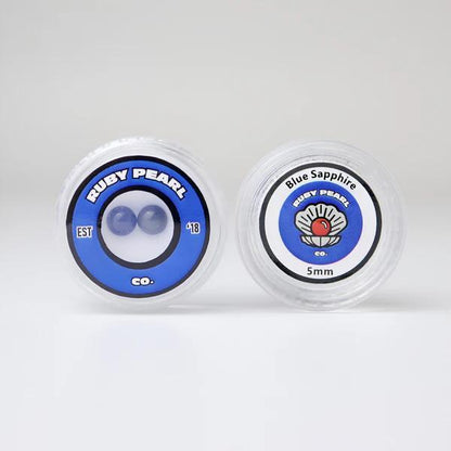 Ruby Pearl Co Terp Pearls - Ruby & Sapphire 5mm packaged in clear containers for optimal dabbing experience.