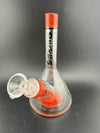 Ruckus Glass 7" Jammer Beaker Rig 14mm 45° with red accents and ergonomic design