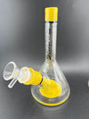 Ruckus Glass 7" Jammer Beaker Rig 14mm 45° in yellow color on a dark background.