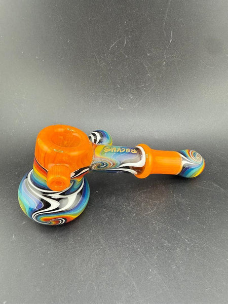 Ruckus Glass Bubbler - 5" Wig Wag with vibrant colors and unique design.