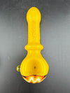 Ruckus Glass Hand Pipe -5" Wig Wag Cap in vibrant yellow with signature design features.