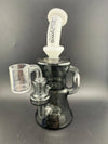 Ruckus Glass Incycler White Neck Colored Bottom 14mm 90° showing sleek design and filtration features.