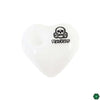 Ruckus Glass Pipe - Heart Shape in white color with a skull logo for a unique flair.