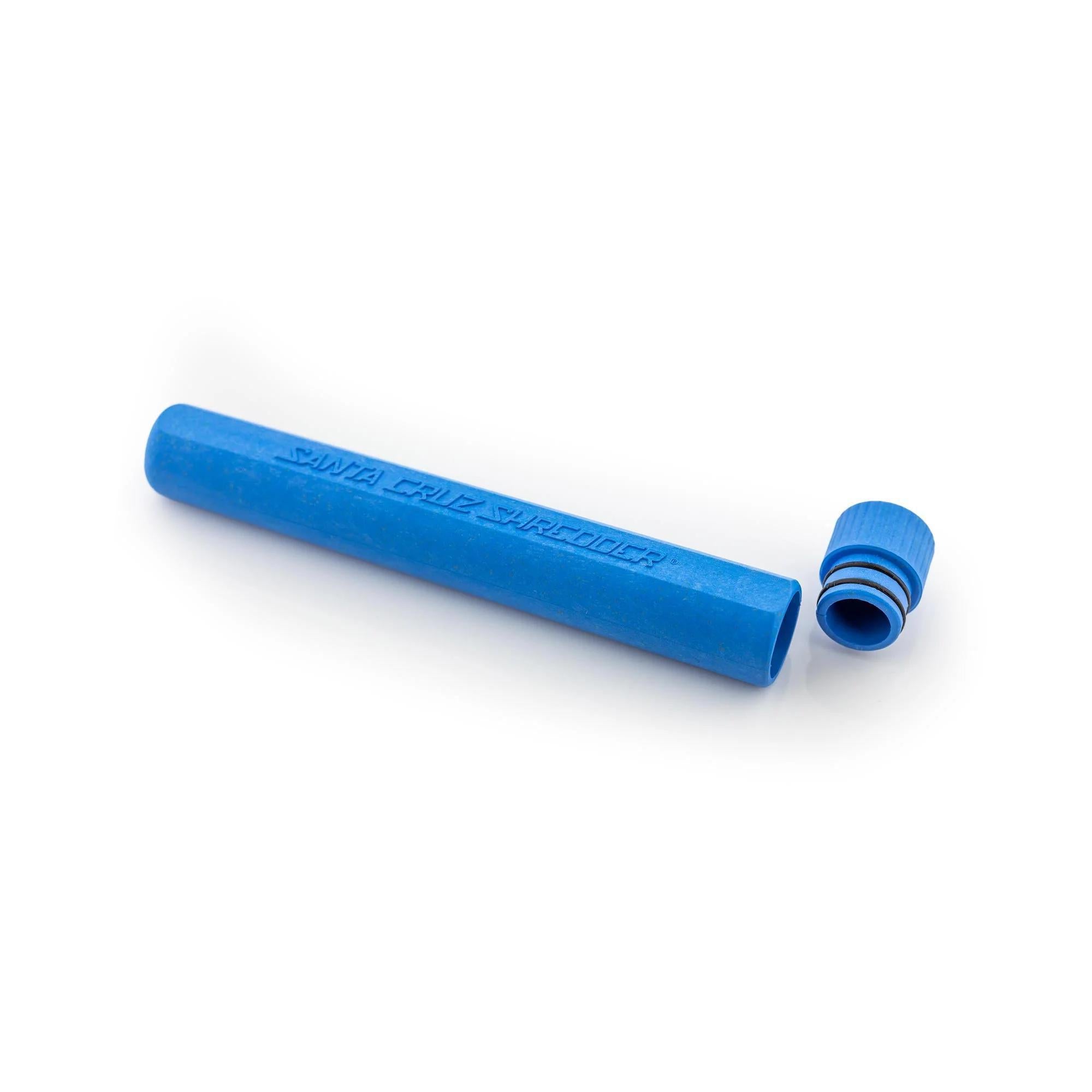 Santa Cruz Shredder J Tube Holder in blue with a removable cap, an eco-friendly storage solution for pre-rolls.