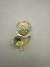 SBJ Glass Slurper Set featuring a clear glass slurper and yellow silicone accessories.